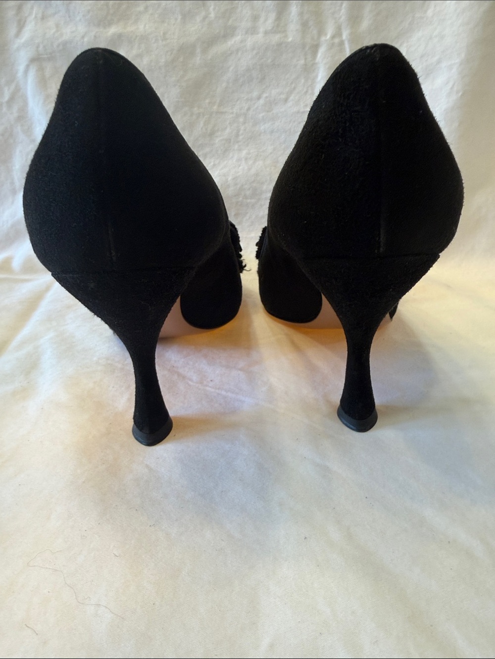 Prada Black Embellished Pointed-Toe Pumps - Picture 5 of 9